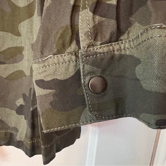 Knox Rose Embroidered Camo Utility Jacket Floral Military Style Size L - Picture 7 of 11